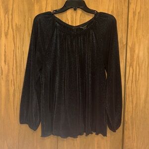 Ann Taylor Black blouse long sleeve Medium